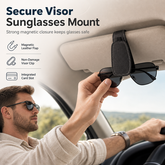 🕶️Car Sunglasses Holder Double Clip Eyeglasses Mount and Ticket Card Clip