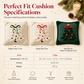 🎄 Embroidered Christmas Tree Pillow Cover with Bow – Festive Home Decor ✨