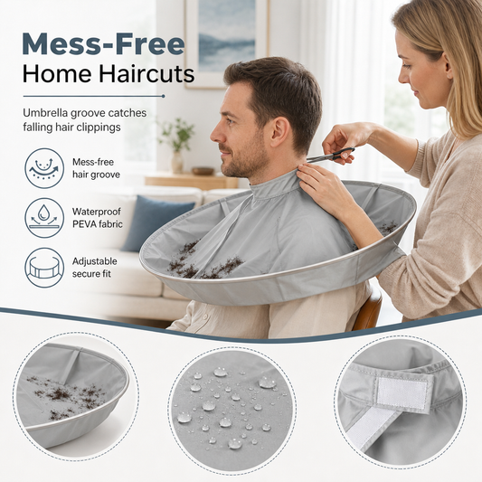 ✂️Adult Gray Hair Cutting Cape – Breathable & Odorless Salon Gown ✨
