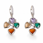 ⏰Retro Colorful Heart Tassel Drop Earrings for Women Fashion Ear Buckle Jewelry❤️💚💙