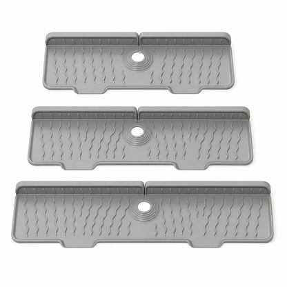 🧽 Food Grade Silicone Faucet Splash Guard Mat – Drain Fast, Flexible, Cuttable ✨