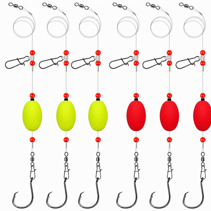 🐟Cast Ready: Surf Fishing Rig 6-Pack With Floats – Multi-Species, Beach-Ready✨