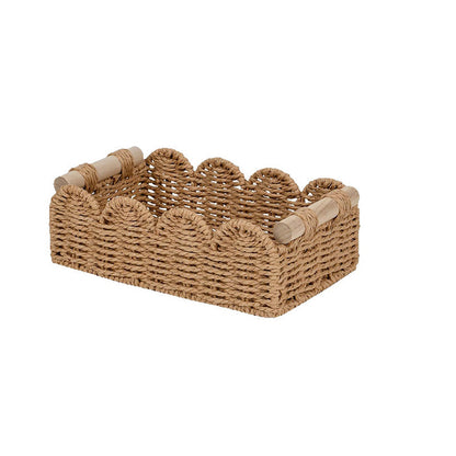 📢📢50% OFF !! ⏰Woven Storage Basket with Wooden Handles