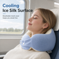 ⏰ Memory Foam U-Shaped Travel Neck Pillow with Ice Silk Cover & Magnetic Buckle ✈️