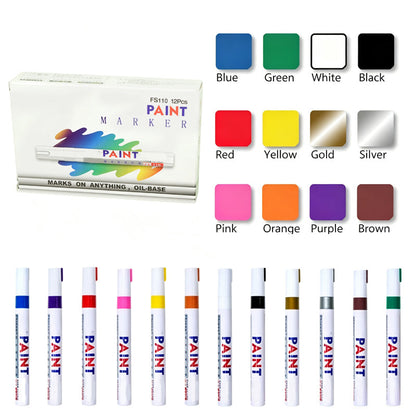 🎨 Quick-Dry Paint Marker Pens | 12 Colours