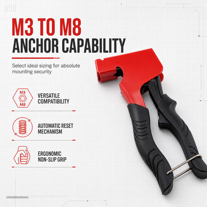 🔧 Manual Rivet Nut Gun – M3-M8 Petal Nut Tightening Tool 🛠️