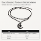 ⏰ Gothic Dark Crystal Beaded Chain Necklace – Hollow Moon Pendant 🖤🌙
