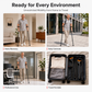 💨 Folding Forearm Crutches – Shock-Absorbing Aluminum Support for Easy Mobility ✨