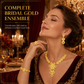 ⏰ 24K Gold Plated Bridal Jewelry Set – Dubai Indian Style ✨💛💍