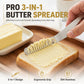 🧈 Professional 304 Stainless Steel 3-in-1 Butter Knife and Spreader ✨