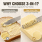 🧈 Professional 304 Stainless Steel 3-in-1 Butter Knife and Spreader ✨