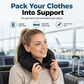 ✈️ Fillable Travel Neck Pillow – Portable Stuffable Clothes Storage Bag, 18×78cm 🎒