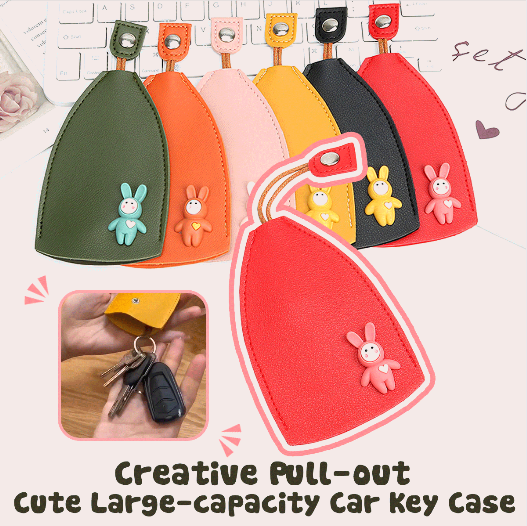 🔑 Creative Pull-Out Cute Large-Capacity Car Key Case – Compact, Practical & Stylish ✨