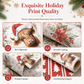 ⏰Christmas Highland Cow and Floral Gift Wrapping Paper Roll 43x500cm Holiday Present Wrap