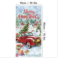 🎅 Christmas Door Cover For Instant Holiday Decor – Fade Resistant, Multi-Scene, Vivid Prints ✨
