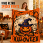 ✨ Retro Halloween Skull Flannel Throw — Cozy Warmth for Home & Naps