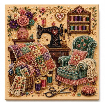 🔥Whispering Room Diamond Art Kit ✨🖼️Mindful Craft for Calm Evenings🌿