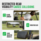 ⏰Universal Golf Cart Mirror – Curved glass & anti-shake mount ✨