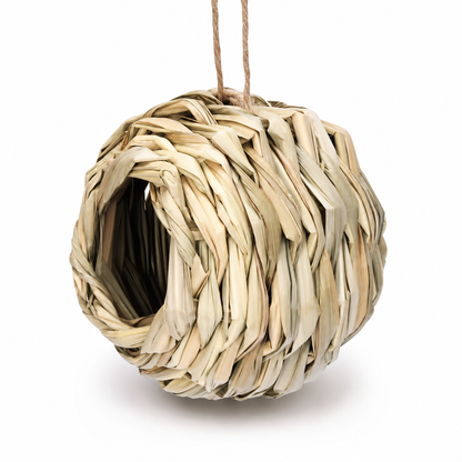 🐦 LIMITED-TIME 50% OFF! 🌾 Hand-Woven Spherical Straw Bird Nest – Dense Weave, Weather Resistant, Garden Ornament 🍃