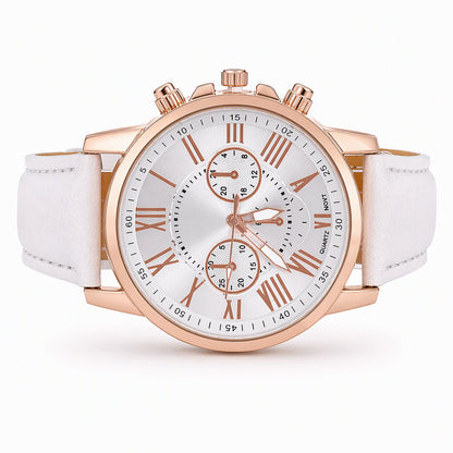 ⏳Limited-time 66% off⏰Simple Women's Quartz Watch with Leather Strap and Three-Eye Dial🌸⌚