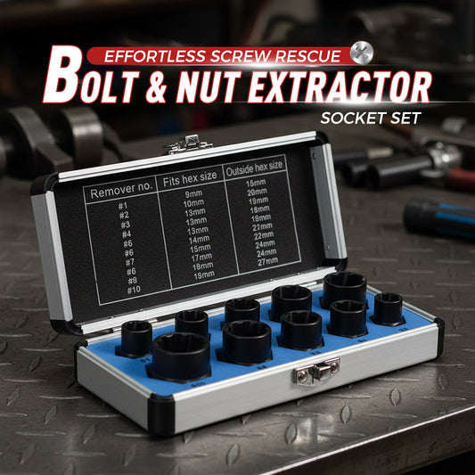 🔧 Damaged Bolt & Nut Extractor Socket Set – Easy Removal for Stubborn Fasteners 🛠️✨