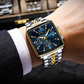 💎 Premium Square Quartz Watch — Sapphire Crystal | 5 ATM Waterproof |