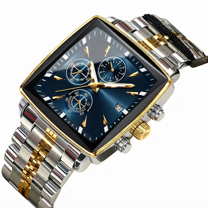 💎 Premium Square Quartz Watch — Sapphire Crystal | 5 ATM Waterproof |