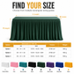 Pleated Table Skirt for Rectangular Tables Wedding Birthday Party Decoration and Market Stall Display