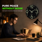 🔥12-Inch Silent Wooden Wall Clock – Luminous Glow & MDF Wood Grain✨