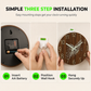 🔥12-Inch Silent Wooden Wall Clock – Luminous Glow & MDF Wood Grain✨