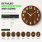 🔥12-Inch Silent Wooden Wall Clock – Luminous Glow & MDF Wood Grain✨