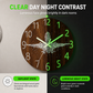 🔥12-Inch Silent Wooden Wall Clock – Luminous Glow & MDF Wood Grain✨