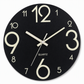 🔥12-Inch Silent Wooden Wall Clock – Luminous Glow & MDF Wood Grain✨