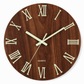 🔥12-Inch Silent Wooden Wall Clock – Luminous Glow & MDF Wood Grain✨