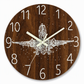 🔥12-Inch Silent Wooden Wall Clock – Luminous Glow & MDF Wood Grain✨