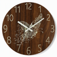 🔥12-Inch Silent Wooden Wall Clock – Luminous Glow & MDF Wood Grain✨