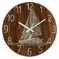 🔥12-Inch Silent Wooden Wall Clock – Luminous Glow & MDF Wood Grain✨