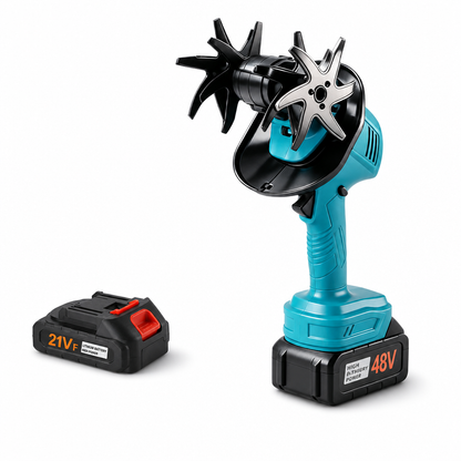 ⏰Cordless Handheld Mini Tiller Cultivator 21V Lithium Battery Powered Portable Garden Soil Loosener and Weeder for Home Yard