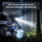 🔦 Rechargeable LED Headlamp: 200-500m Beam, 3000mAh, Type-C, Weatherproof, for Night Fishing