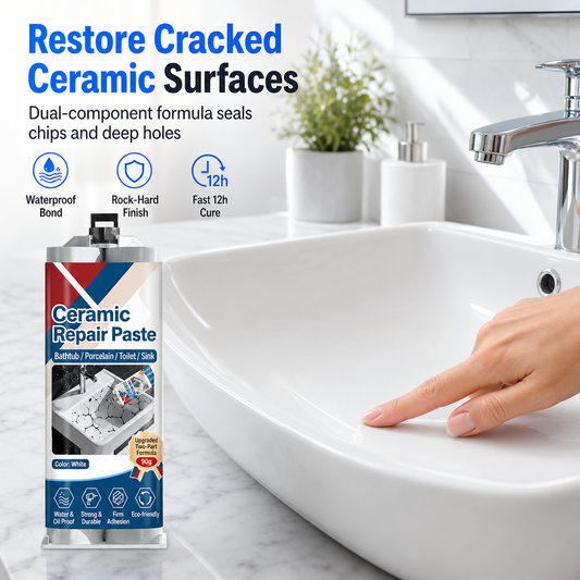 🧱 Ceramic Tile Repair Paste – Quick-Drying, Crack & Chip Filler – Waterproof Epoxy for Sinks, Tiles & Marble 🛠️