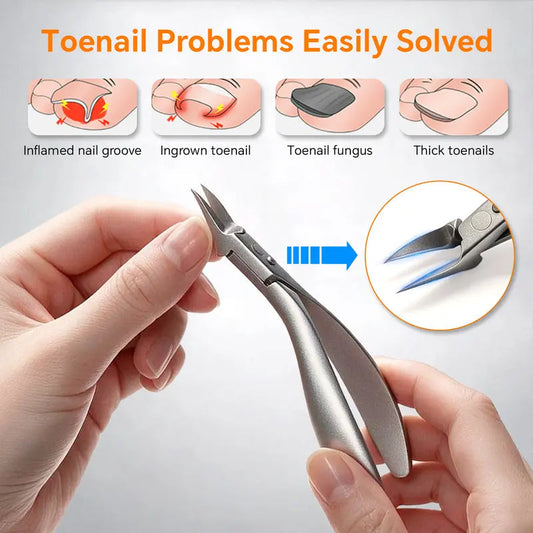 📢📢49% OFF !! ⏰Stainless Steel Ingrown Toenail Clipper and Dead Skin Nipper 2 Piece Manicure Set