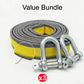 🚙 8-Ton Tow Rope with U-Shackle Hooks – Strong & Reliable 💪