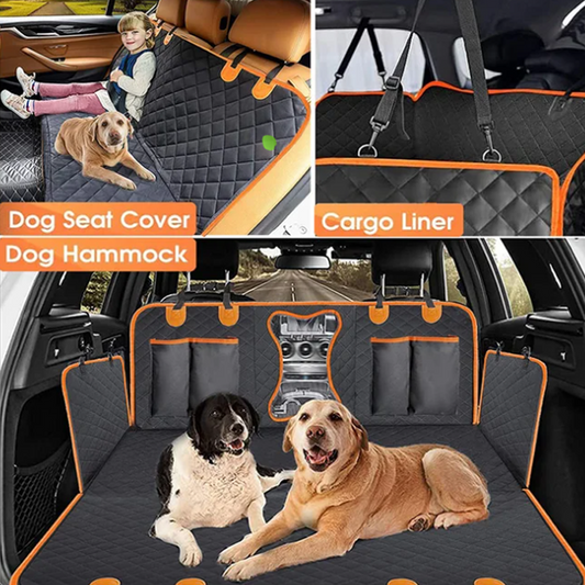 ⏰ Waterproof Dog Car Back Seat Cover – Waterproof, Anti-slip, Convertible 🐶