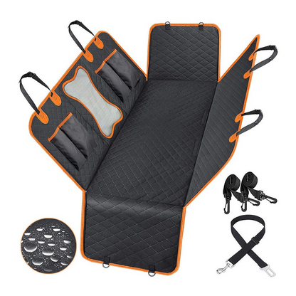 ⏰ Waterproof Dog Car Back Seat Cover – Waterproof, Anti-slip, Convertible 🐶