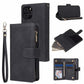 🧲 Magnetic Phone Wallet Case: Detachable, Card Slots, Zip Pocket, Kickstand, Wrist Strap