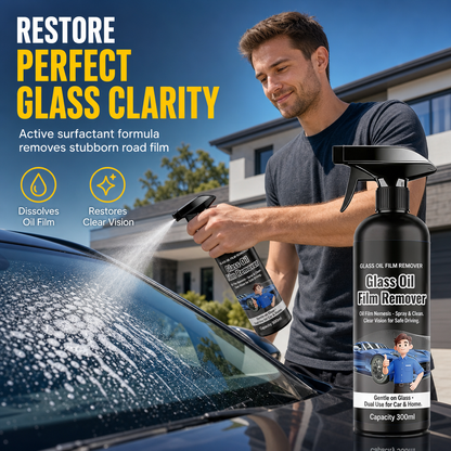 💧 Windshield Oil-Film Remover Spray 300ml – Degreases & clears glare ✨
