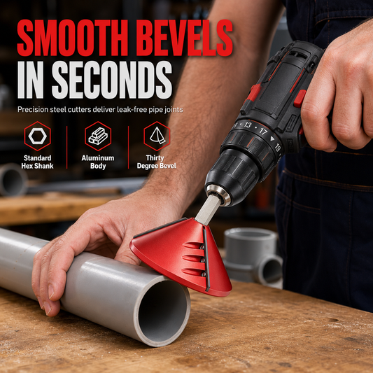 💥PVC Pipe Chamfering Tool – Drill-Powered, Smooth 30° Bevels in Seconds 💡✨