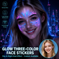 ✨ Halloween Luminous Face Tattoo Stickers – Glow In Dark, Waterproof, Easy Apply 🎃
