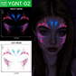✨ Halloween Luminous Face Tattoo Stickers – Glow In Dark, Waterproof, Easy Apply 🎃