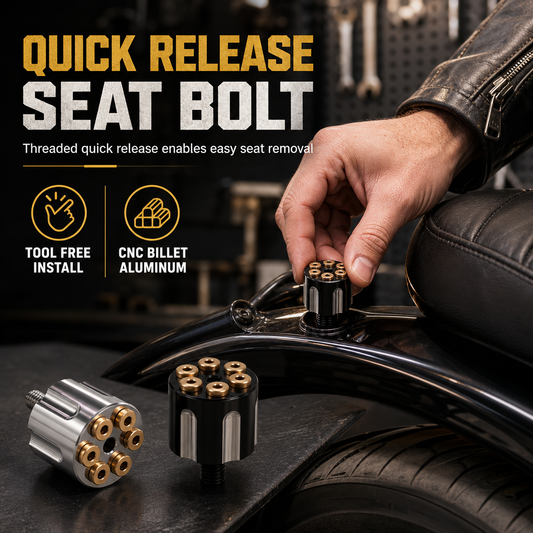 💥⚙️ Motorcycle CNC Quick Release Seat Bolt – Tool-free, Anti-corrosion, Stylish ✨